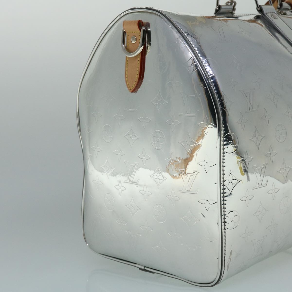 LOUIS VUITTON Mirror Keepall Bandouliere 50 Bag Silver M45886 LV Auth 53414A