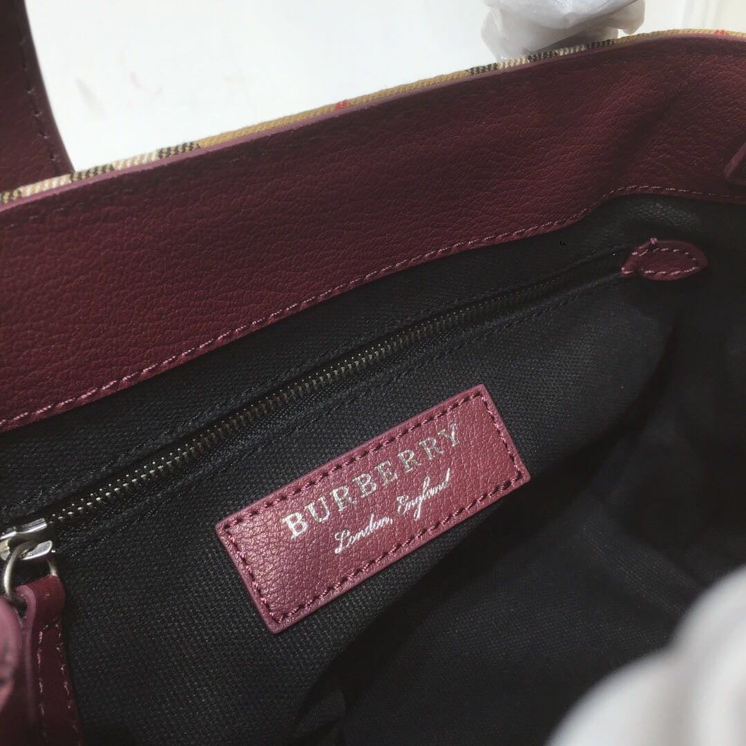 Top Quality Small Banner  Check And Tote Purple For Women, Womenâs Bags 10.5in/26cm