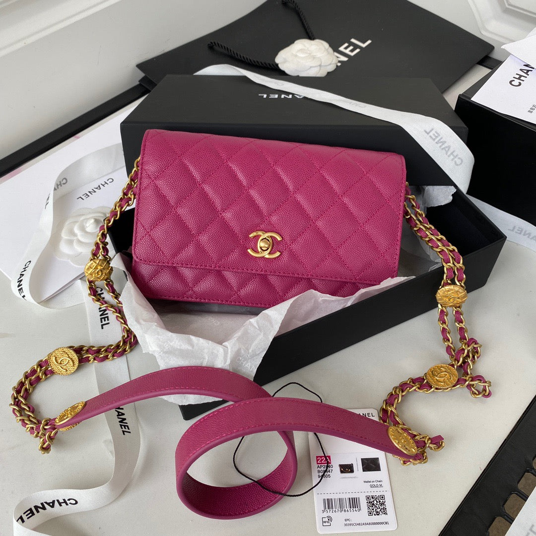CHLSmall Top Qualityap Bag Gold Hardware Plum For Women Handbags, Shoulder Bags 7.5in/19cm AP2840