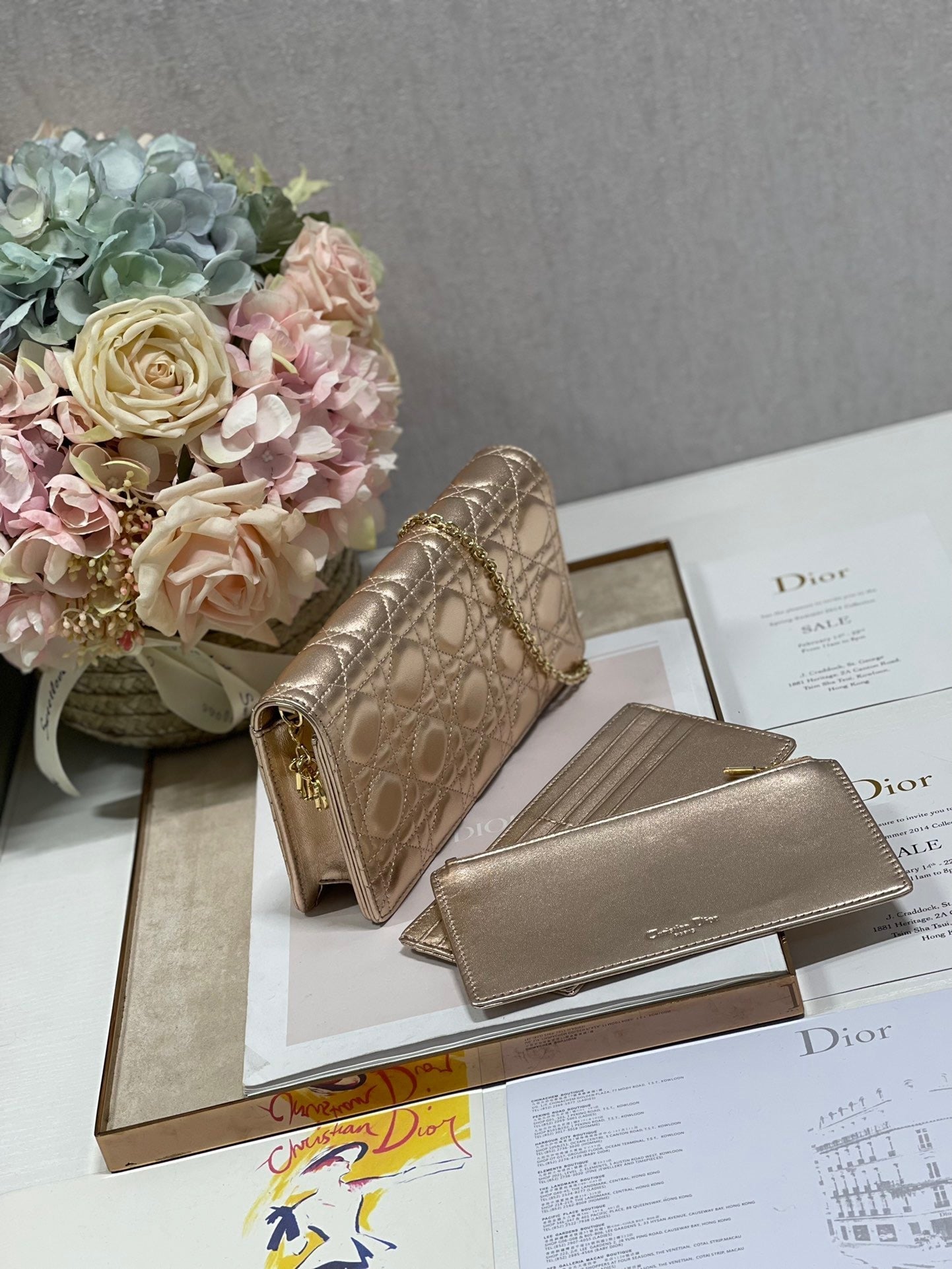 Top Quality Lady Pouch Gold, For Women, Womens Handbags 8.5in/21.5cm CD