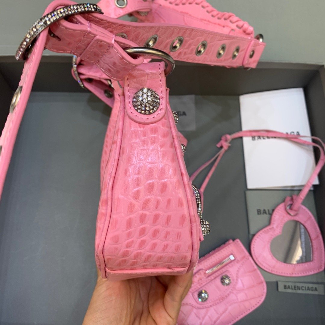Top Quality Le Cagole XS Shoulder Bag In Pink, For Women,  Bags 10.2in/26cm