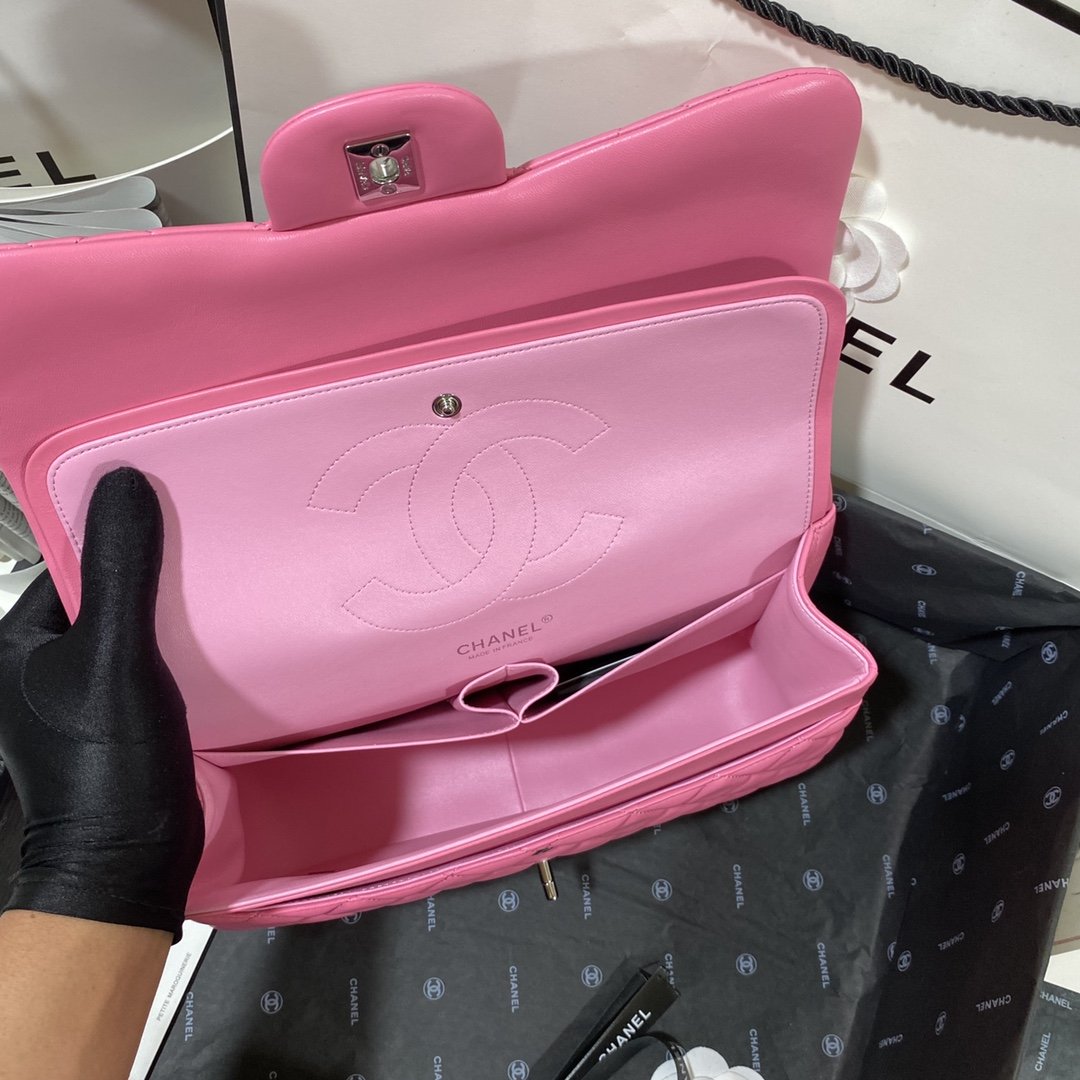 CHLLarge Classic Handbag Silver Hardware PiNike For Women Handbags, Shoulder Bags 11.8in/30cm