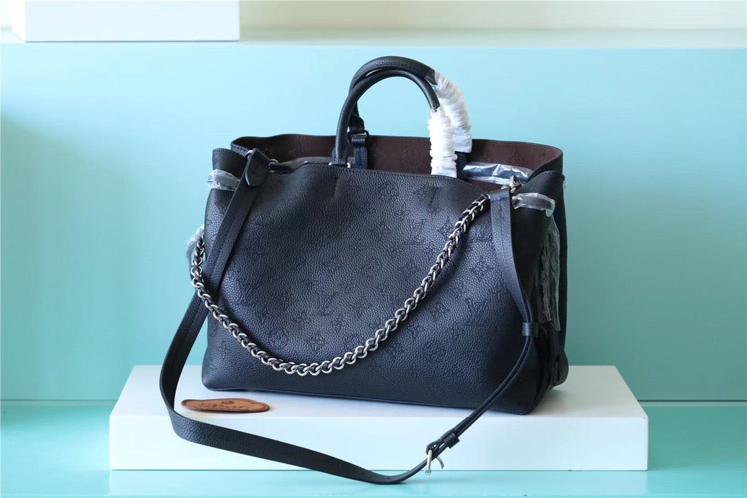 Top Quality Bella Tote Mahina Black For Women,  Shoulder And Crossbody Bags 12.6in/32cm Top Quality M59200