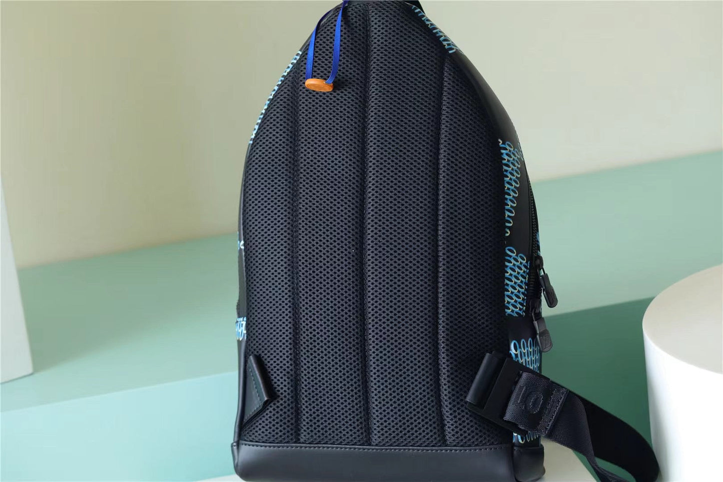 Top Quality Racer Damier Spray Blue For Men, Backpacks 16in/41cm Top Quality 