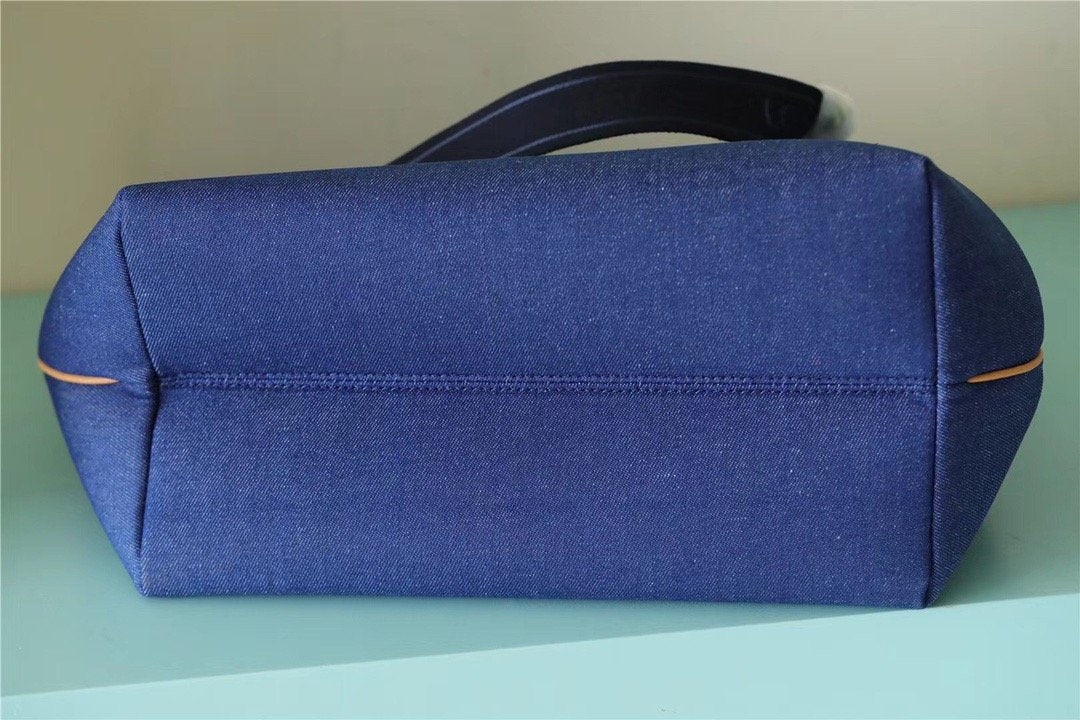 Top Quality Cabas PM Plan Soleil Denim Canvas Blue For Women, WoHandbags 11.8in/30cm Top Quality  M94144