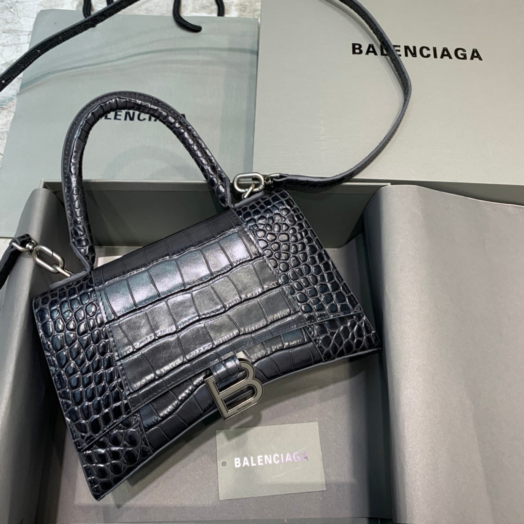 Top Quality Hourglass Small Handbag In Dark Grey, For Women,  Bags 9in/23cm 5935461LR6Y1309