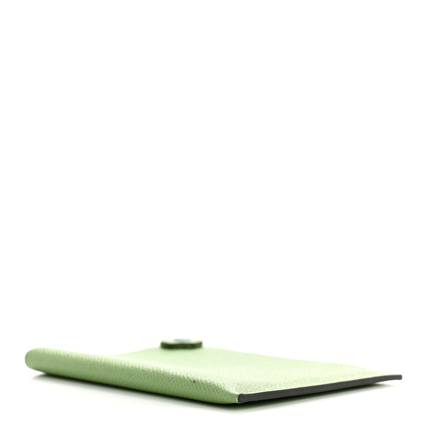 Hermes Epsom Tarmac Dot PM Passport Holder Vert Criquet Bleu Brume