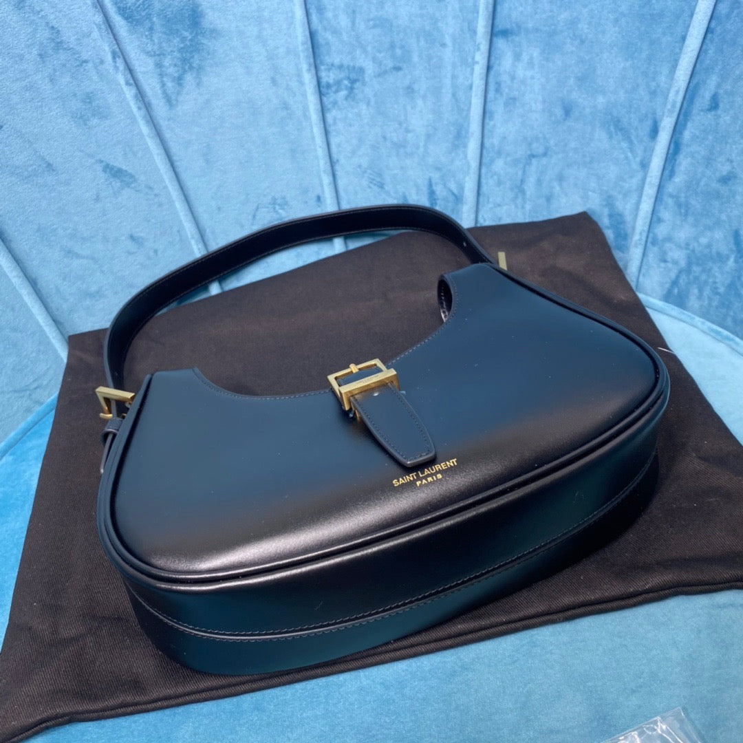 Top Quality Le Fermoir Hobo Bag Black For Women 9.5in/24cm YSL 672615 2ZA2W