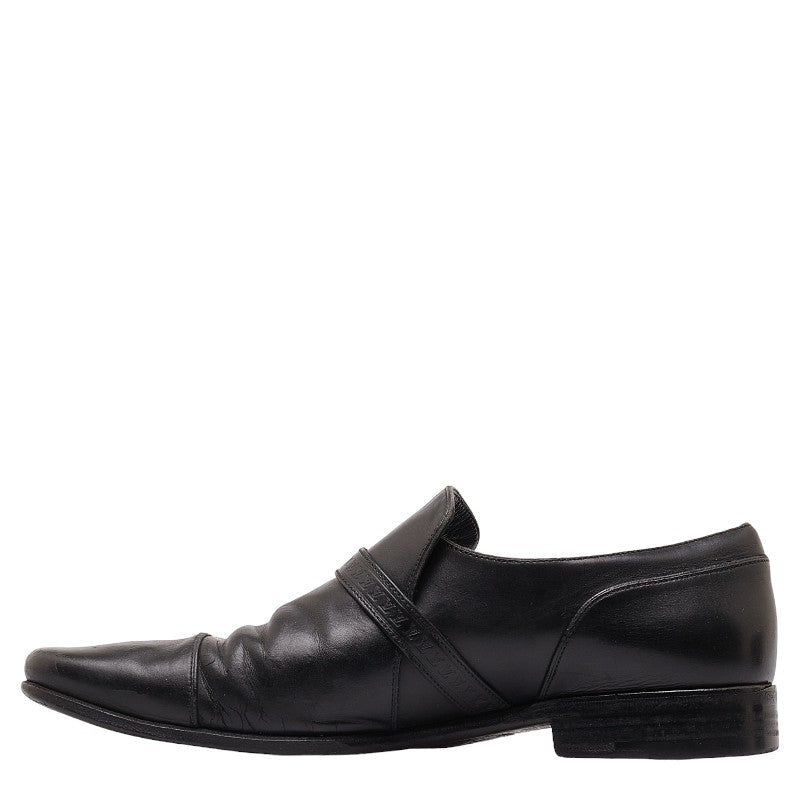 Louis Vuitton LV Logo Monkstrap Shoes Size 7 M Black Leather  LOUIS VUITTON