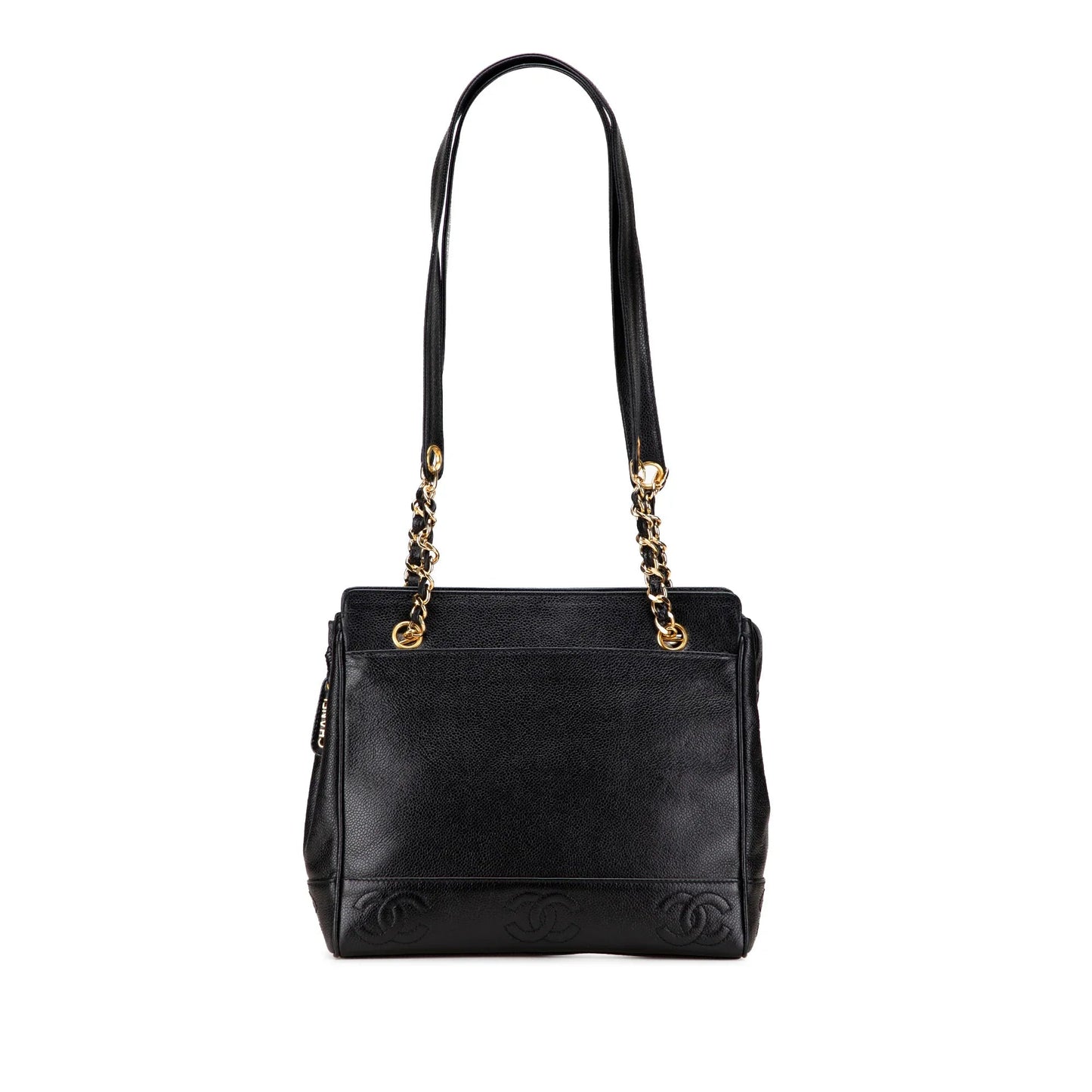 Black Chanel Triple CC Caviar Tote