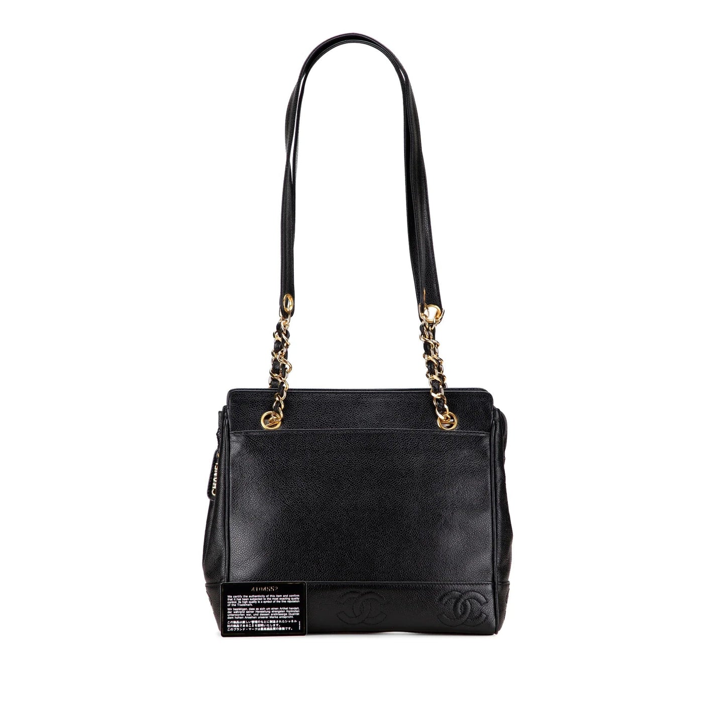Black Chanel Triple CC Caviar Tote