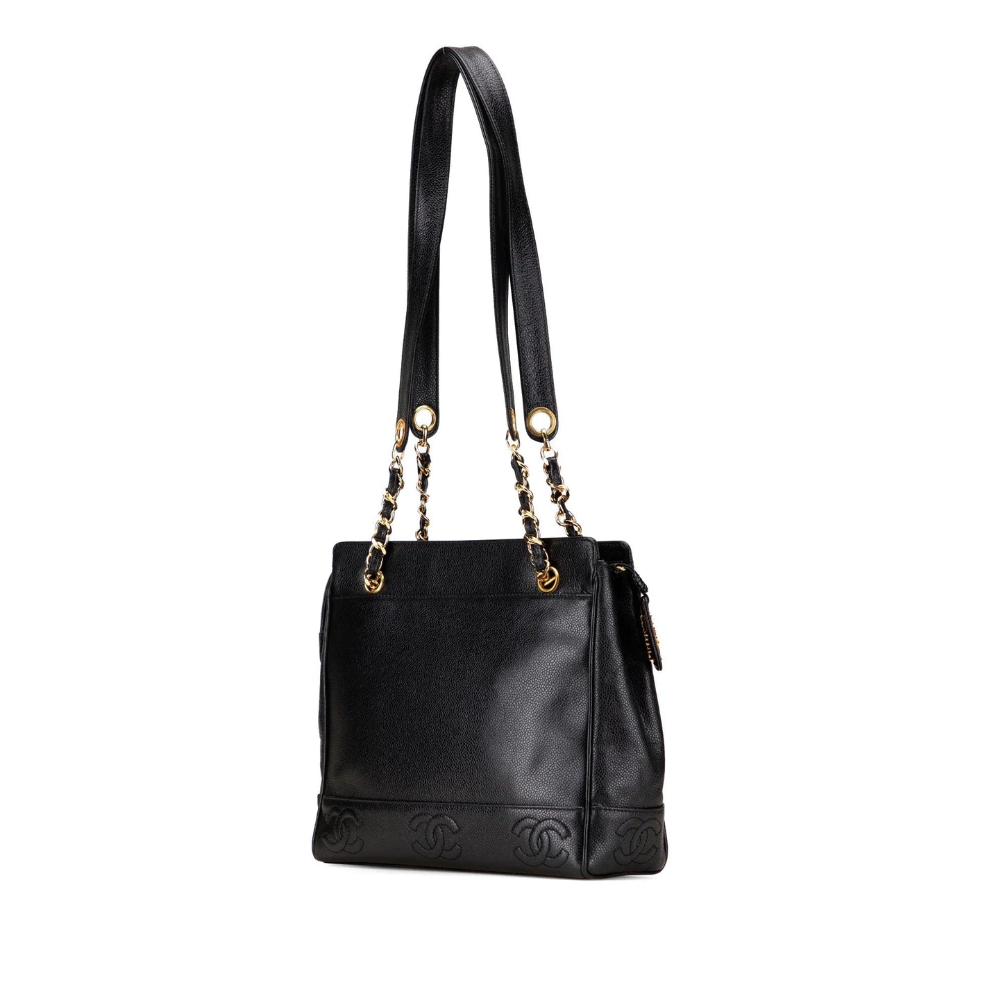 Black Chanel Triple CC Caviar Tote