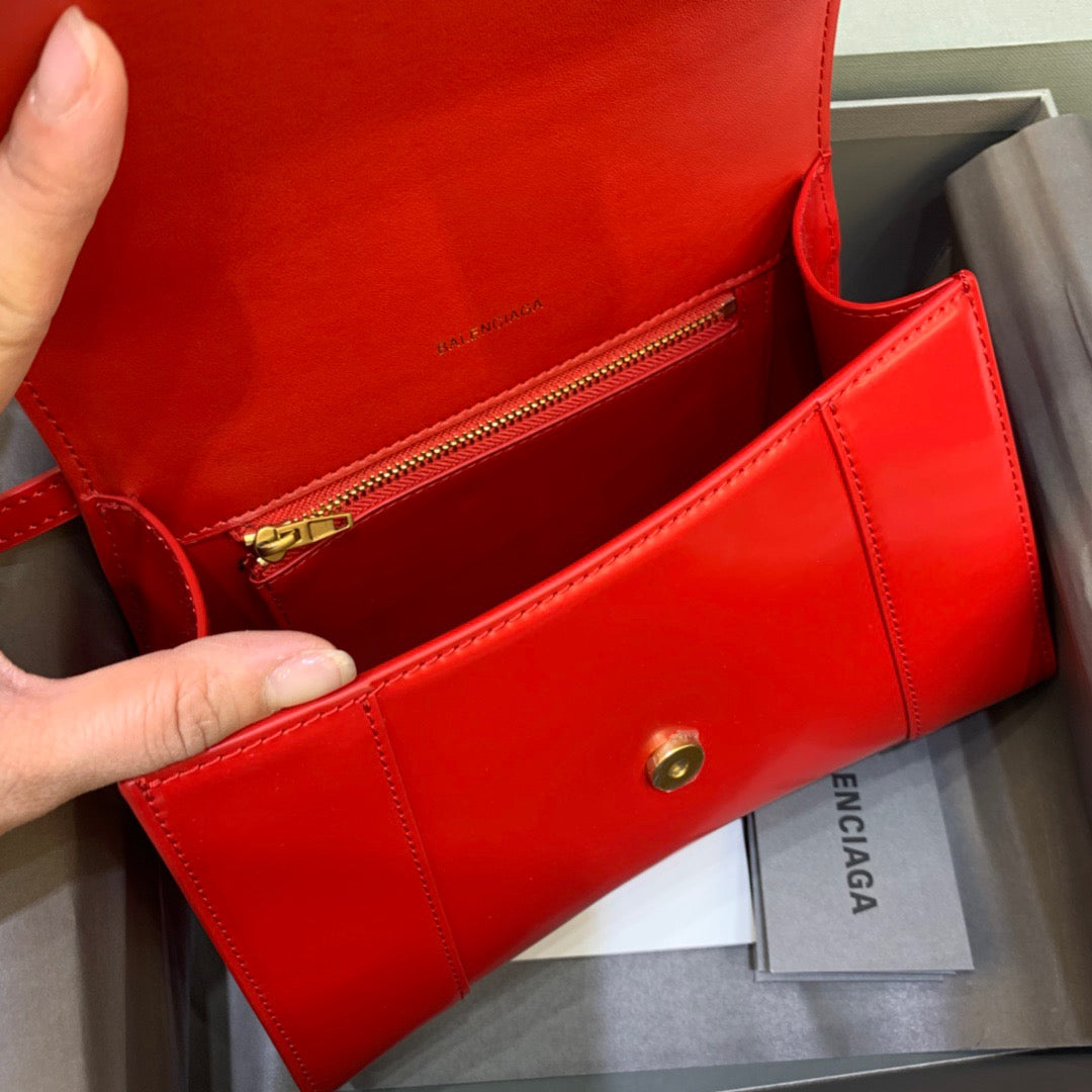 Top Quality Hourglass Small Handbag In Bright Red, For Women,  Bags 9in/23cm 5935461QJ4M6406