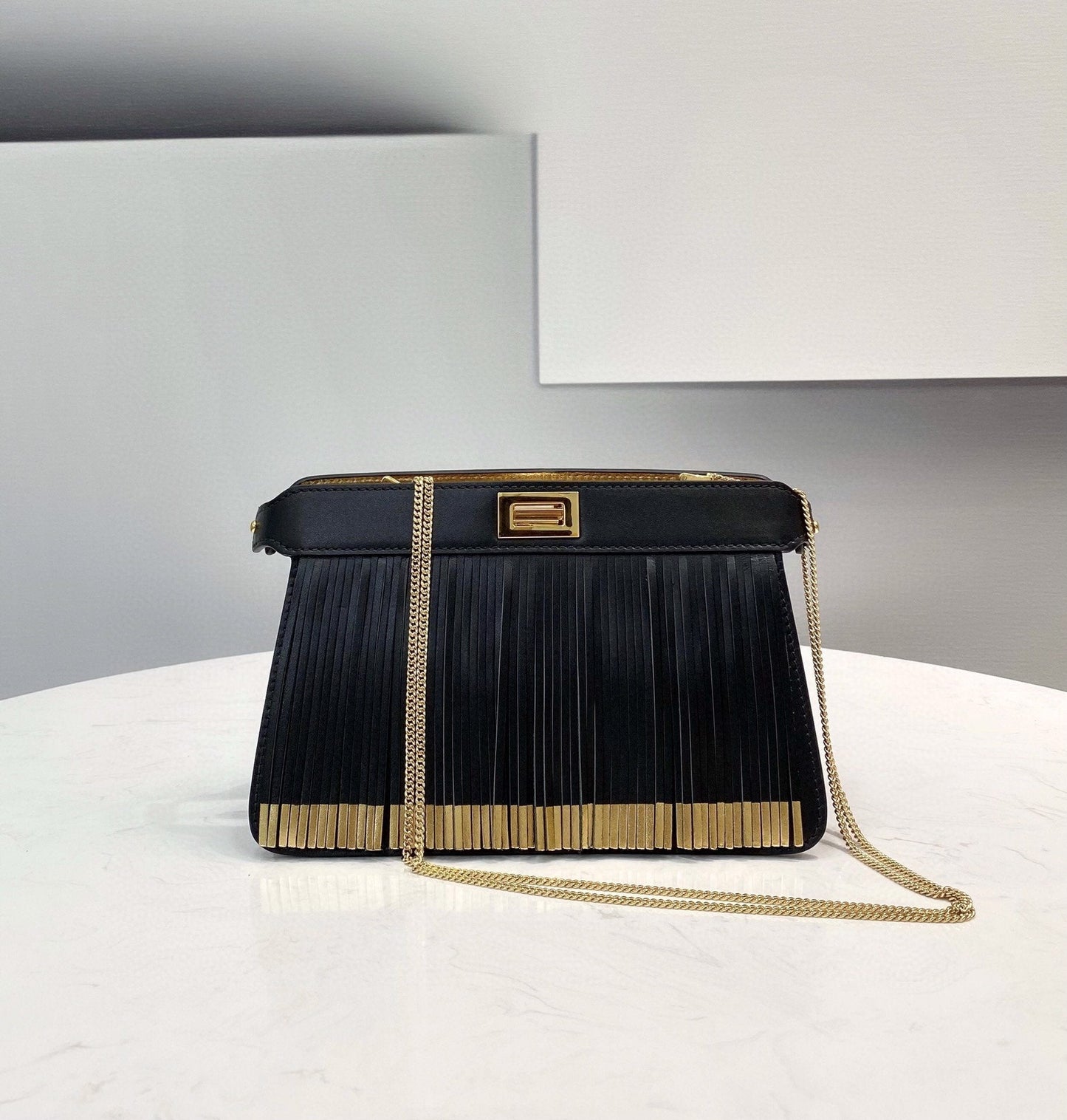 FI Top Quality Small Iseeu Pochette Black Bag For Woman 21cm/8in
