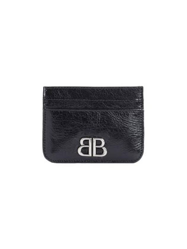 Luxury Balenciaga Trending 2025 BB Logo Card Wallet Black