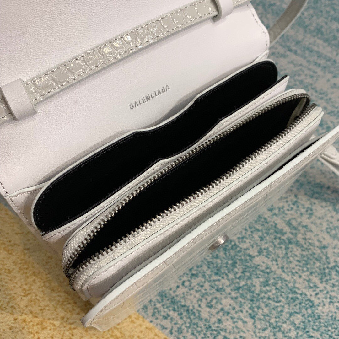 Top Quality Bolso Bandolera B In White, For Women,  Bags 7in/18cm
