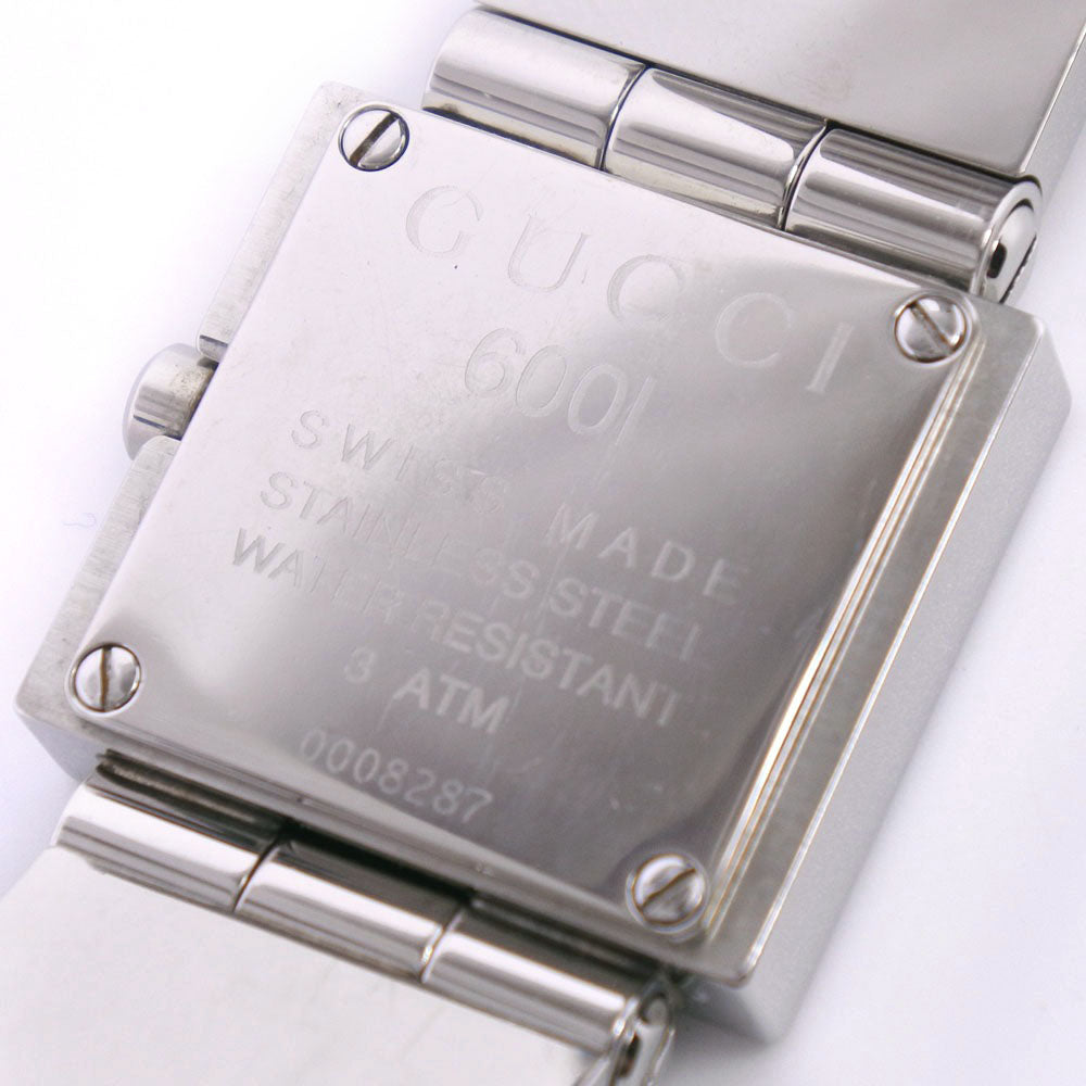 GUCCI Watches Quartz 600L Stainless Steel Silver black dial Women  d
