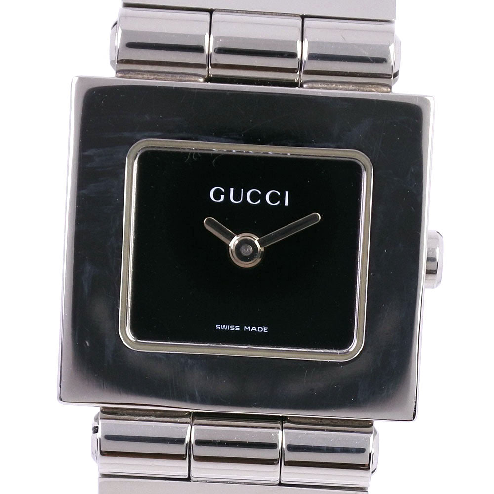 GUCCI Watches Quartz 600L Stainless Steel Silver black dial Women  d