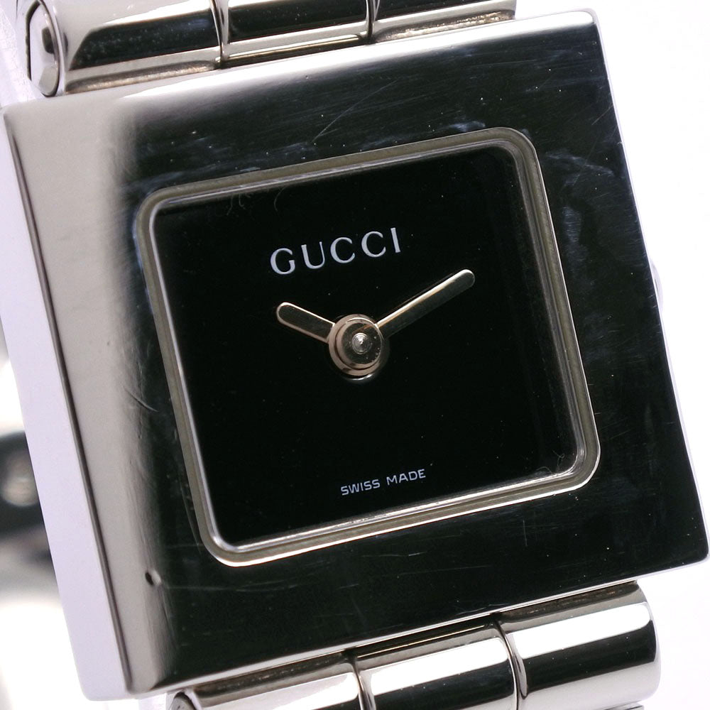 GUCCI Watches Quartz 600L Stainless Steel Silver black dial Women  d