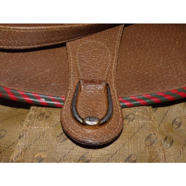 Gucci   Coated Canvas Leather In Browns With Red Green Cross Body