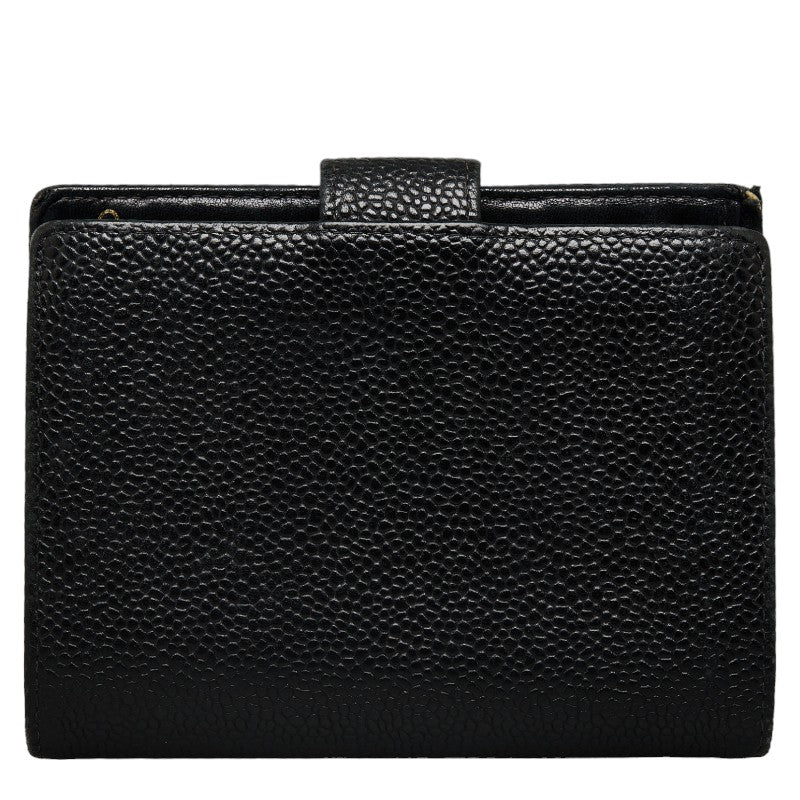 Chanel Cocomark Double Folded Wallet Black Caviar  Leather  Chanel