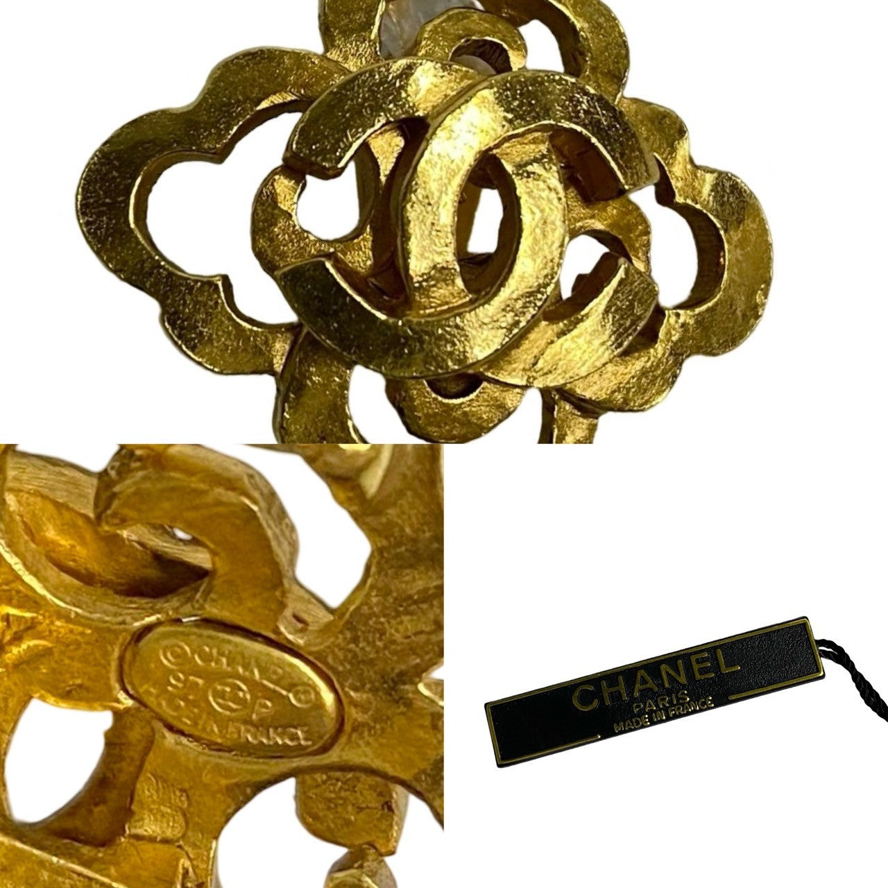 CHANEL Earring Gold Plated gold
