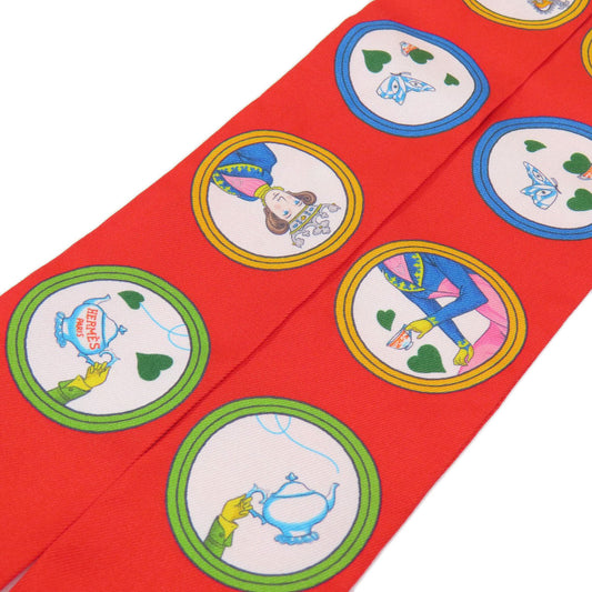 HERMES scarf silk Red Twilly Women  d