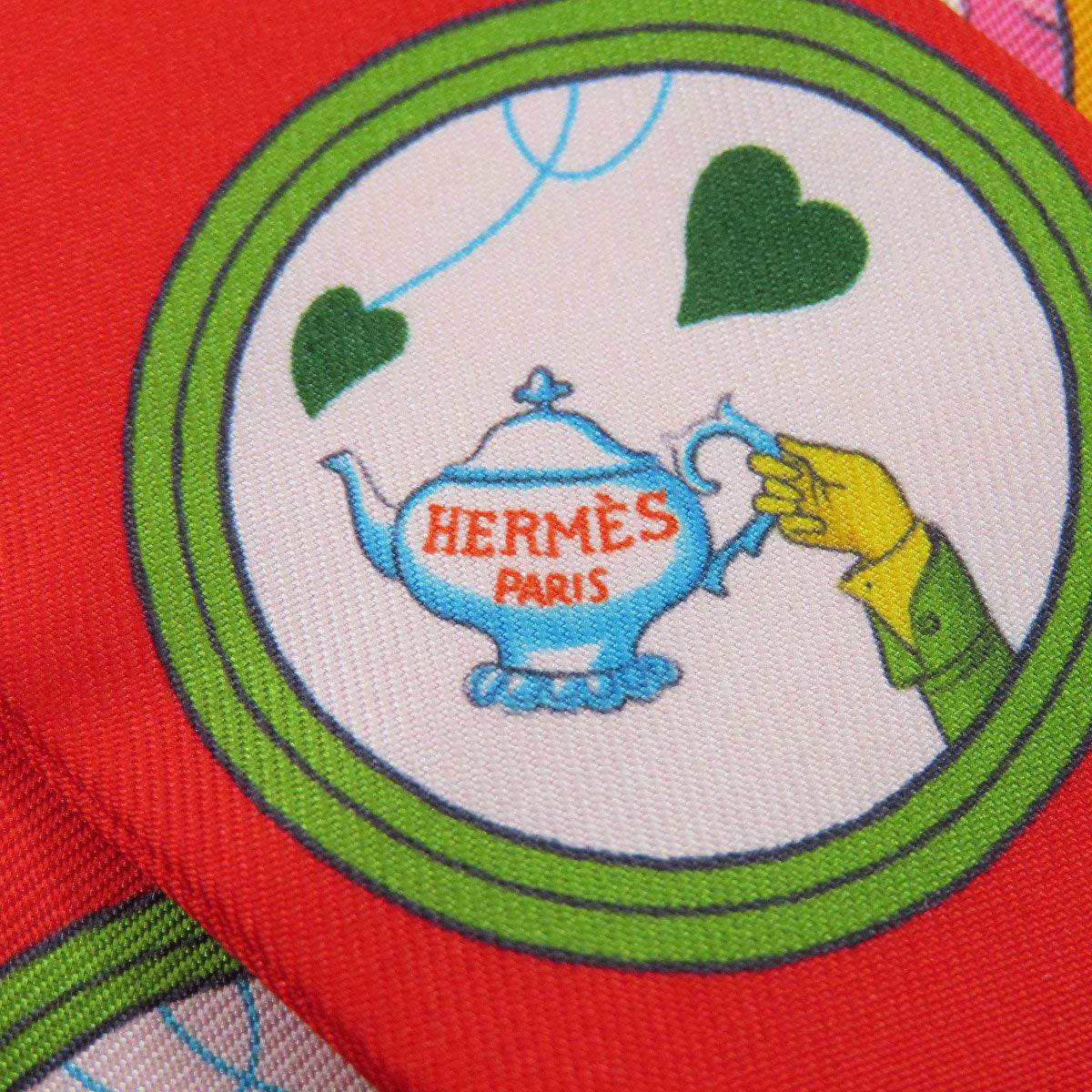 HERMES scarf silk Red Twilly Women  d