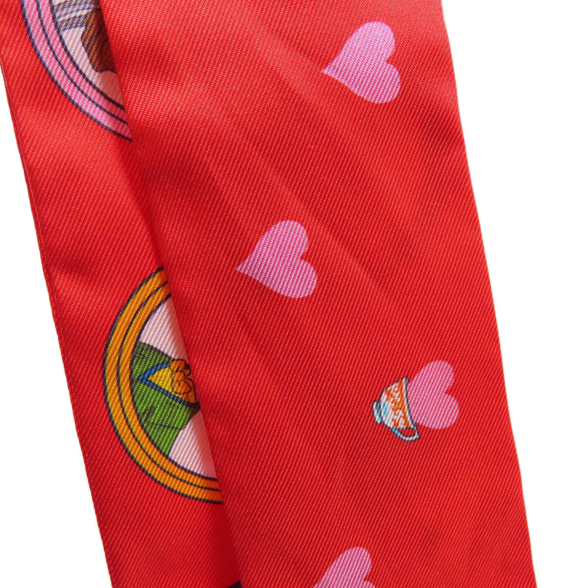 HERMES scarf silk Red Twilly Women  d