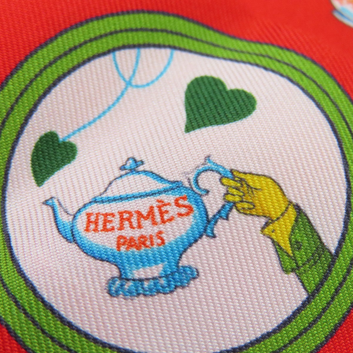 HERMES scarf silk Red Twilly Women  d