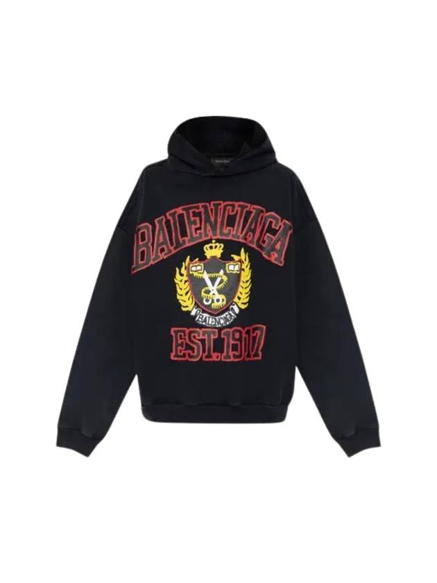 Luxury Balenciaga Trending 2025 DIY College Medium Fit Hoodie Black