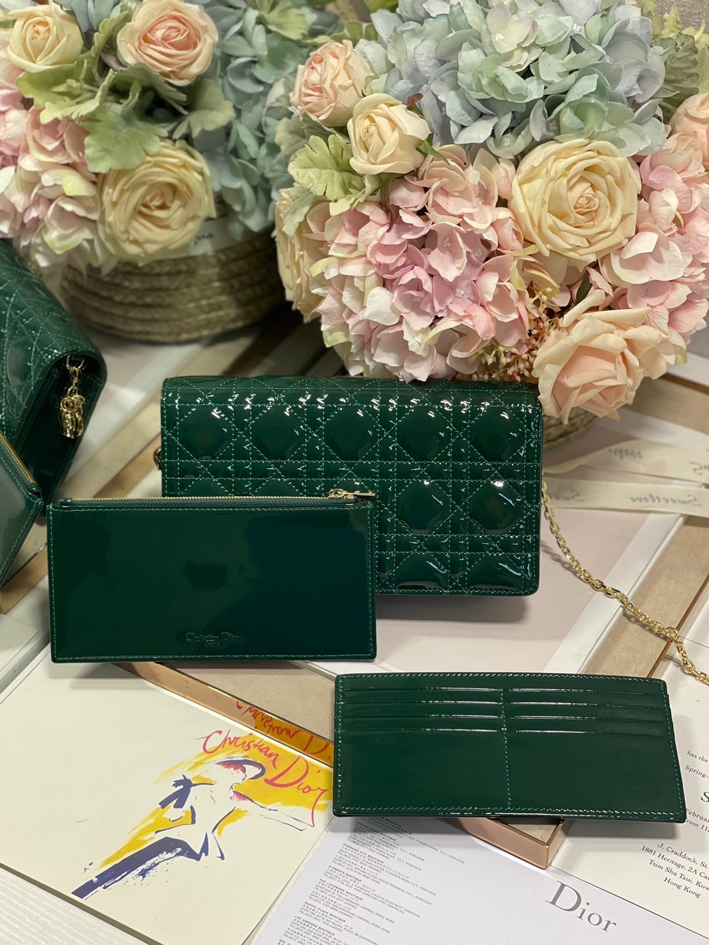Top Quality Lady Pouch Green, For Women, Womens Handbags 8.5in/21.5cm CD