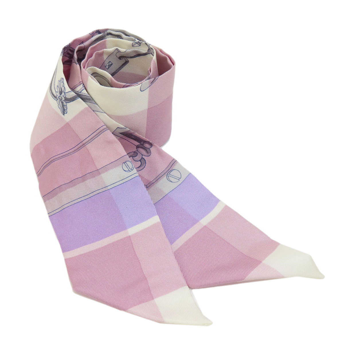 HERMES scarf silk purple Twilly Women  d
