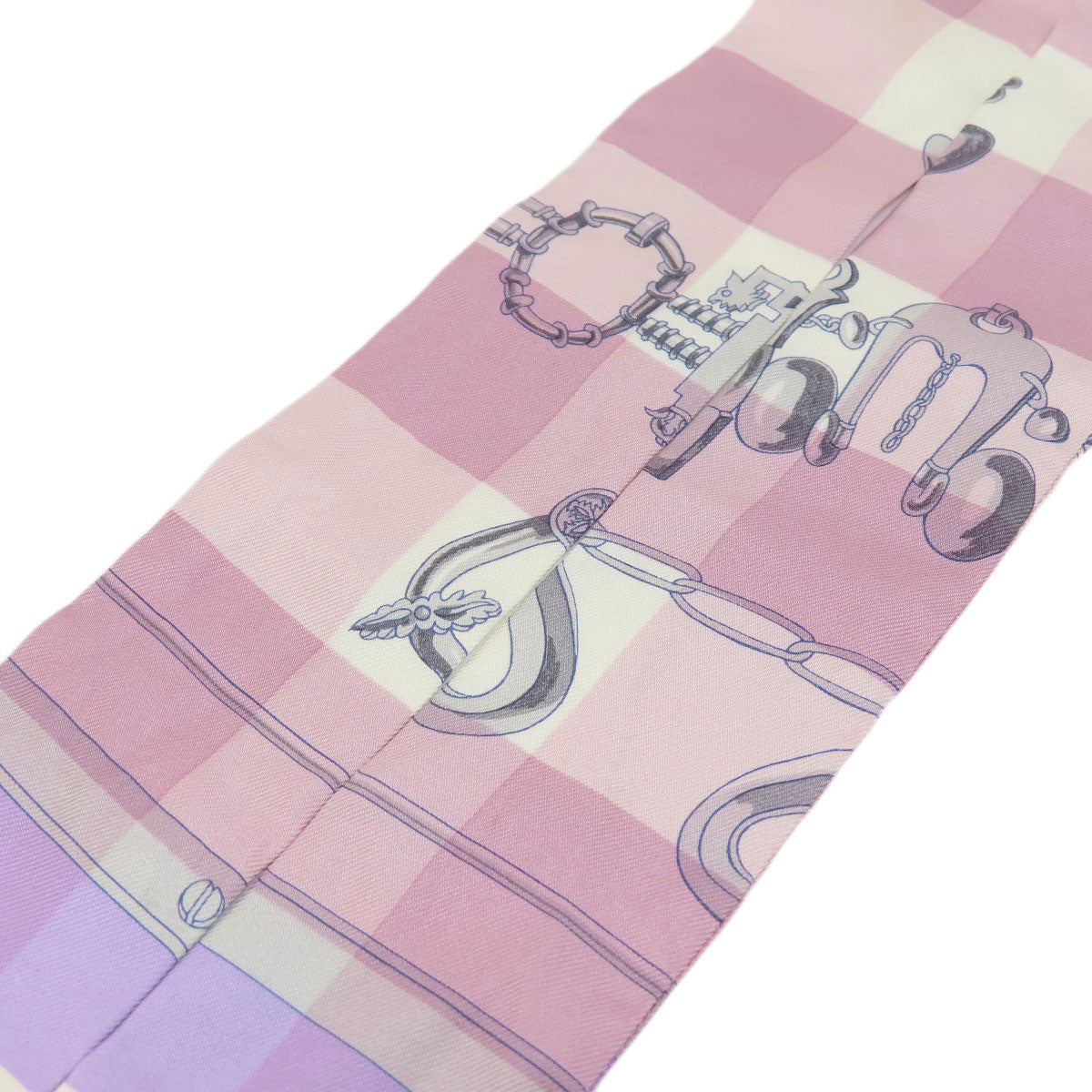 HERMES scarf silk purple Twilly Women  d