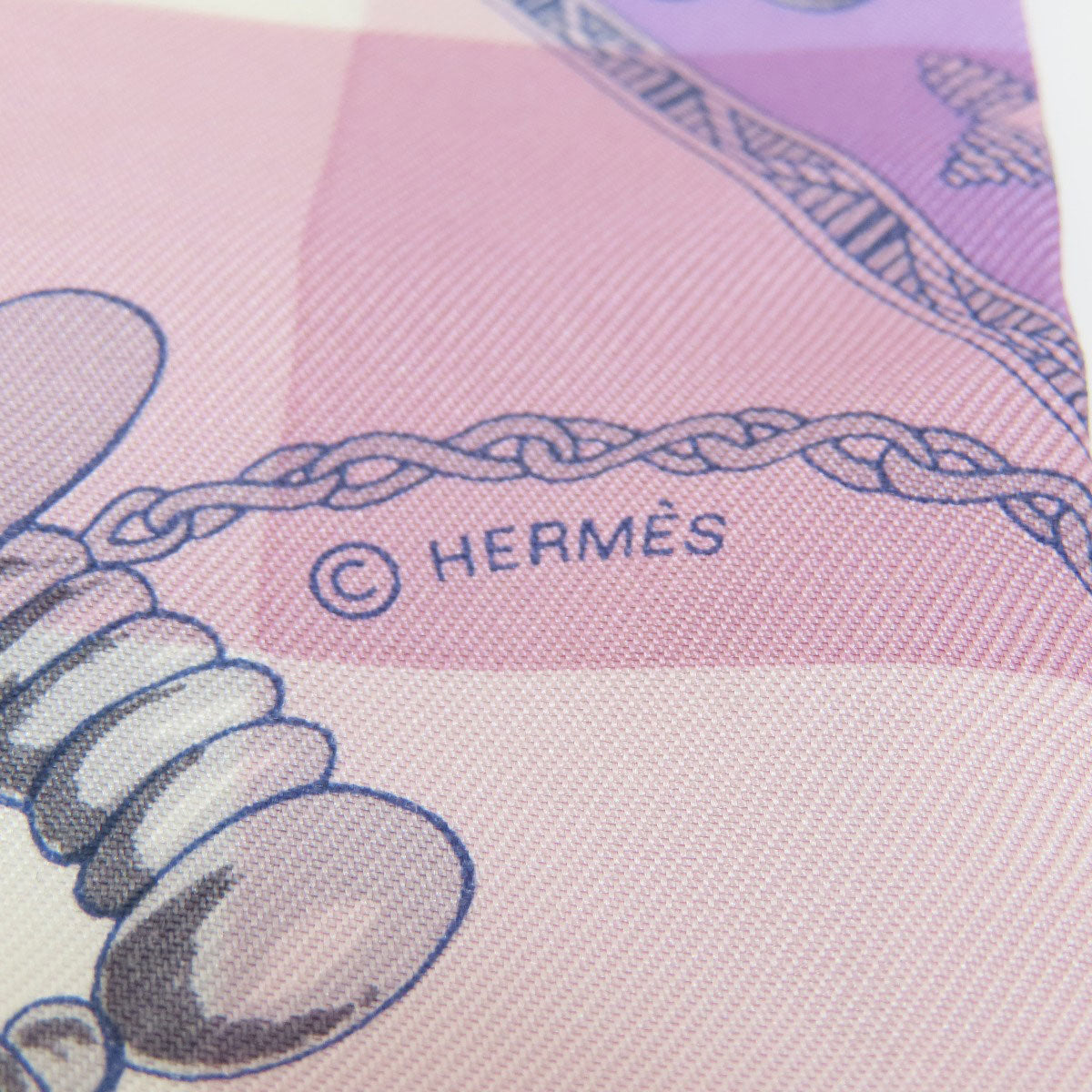HERMES scarf silk purple Twilly Women  d
