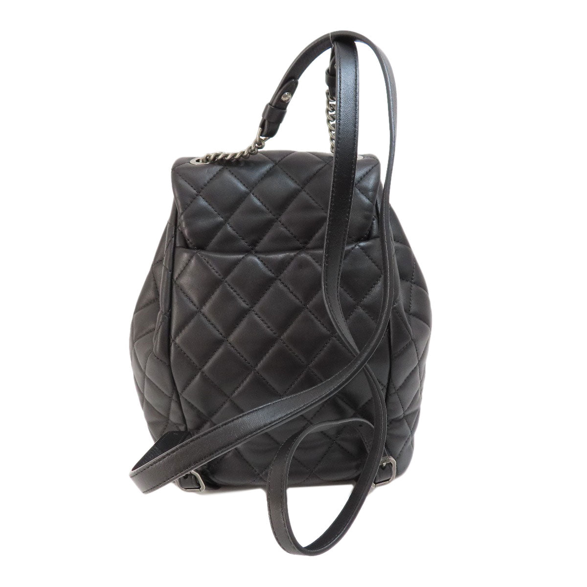 Chanel Matelasse Coco Mark Silver Metal Fittings Rucksack Daypack Lambskin