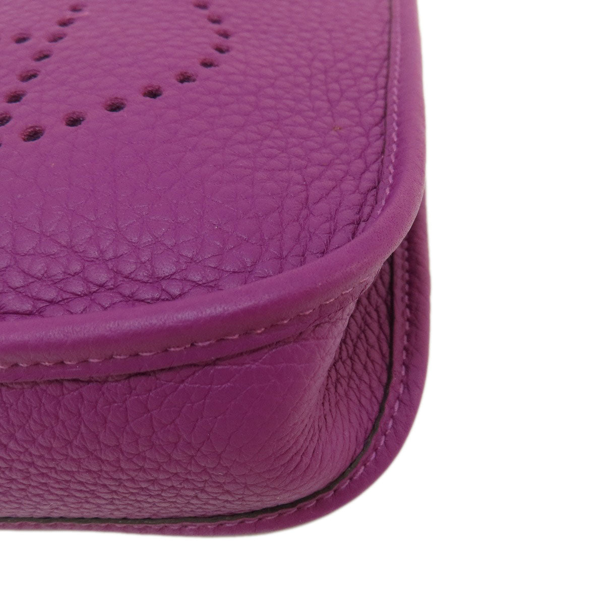 HERMES Shoulder Bag Taurillon Clemence purple Evelyn TPM Anemone SilverMetal Women  d