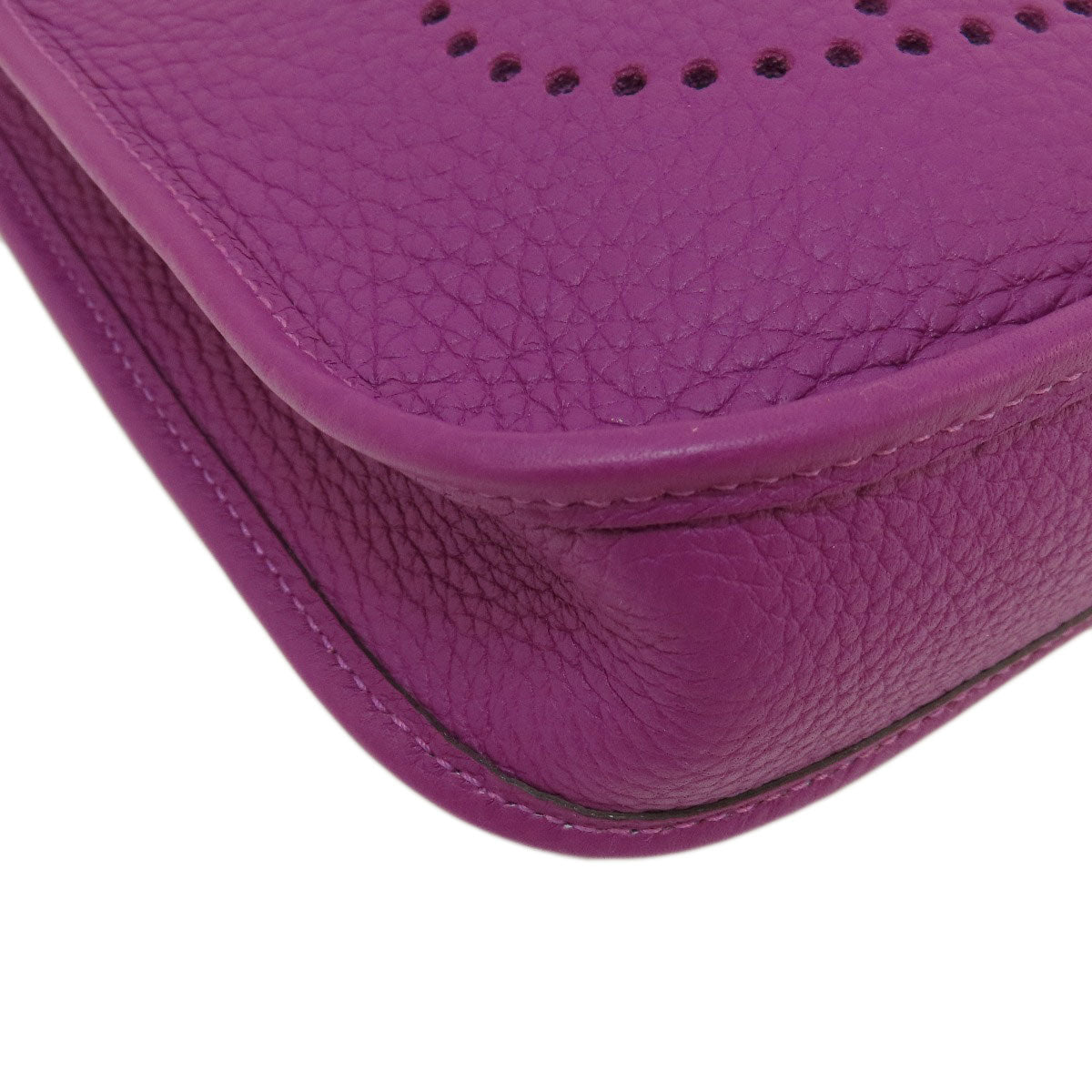 HERMES Shoulder Bag Taurillon Clemence purple Evelyn TPM Anemone SilverMetal Women  d