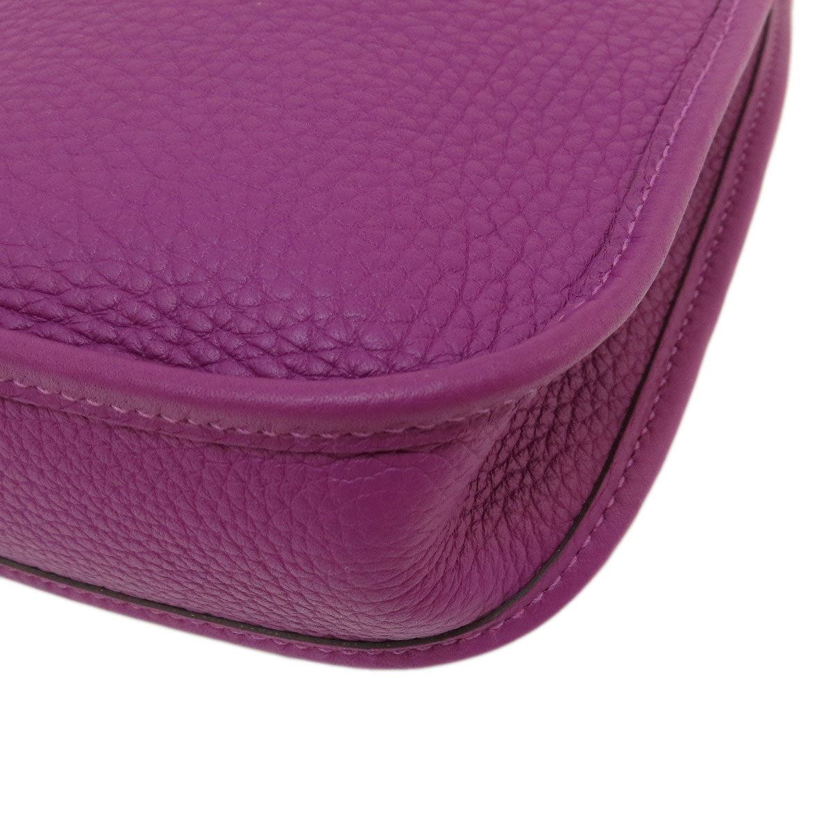 HERMES Shoulder Bag Taurillon Clemence purple Evelyn TPM Anemone SilverMetal Women  d