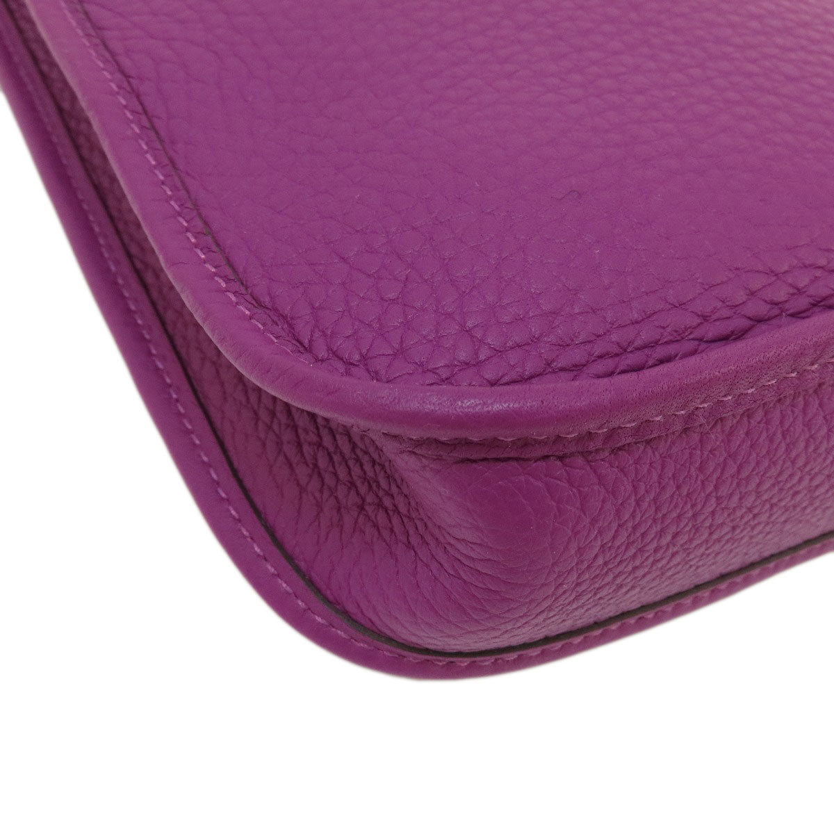 HERMES Shoulder Bag Taurillon Clemence purple Evelyn TPM Anemone SilverMetal Women  d