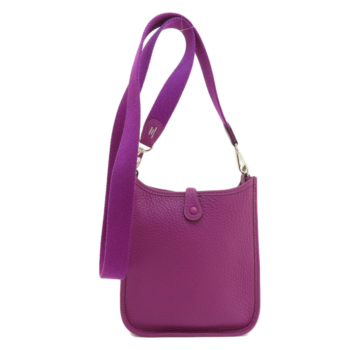 HERMES Shoulder Bag Taurillon Clemence purple Evelyn TPM Anemone SilverMetal Women  d