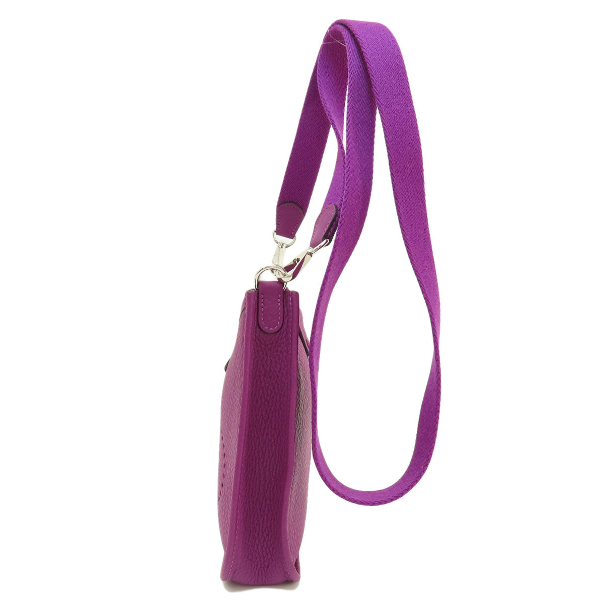 HERMES Shoulder Bag Taurillon Clemence purple Evelyn TPM Anemone SilverMetal Women  d