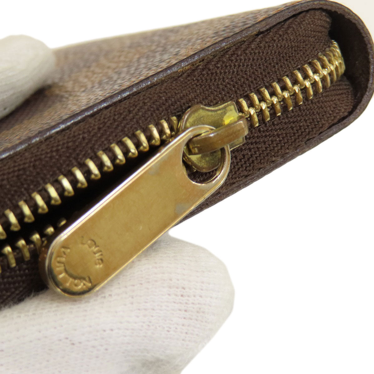 LOUIS VUITTON Coin case N63070 Damier canvas Brown Zippy Coin Purse Damier Ebene Women  d