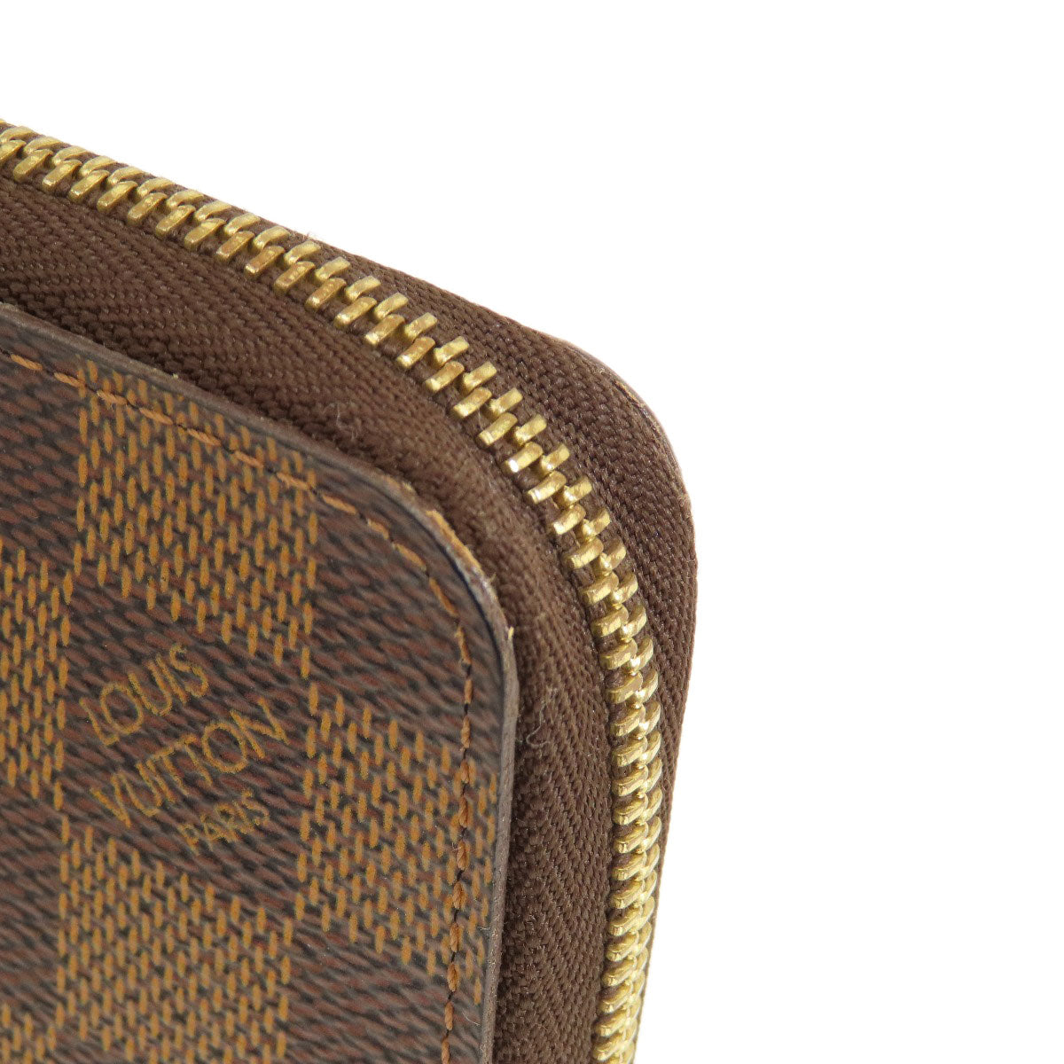 LOUIS VUITTON Coin case N63070 Damier canvas Brown Zippy Coin Purse Damier Ebene Women  d
