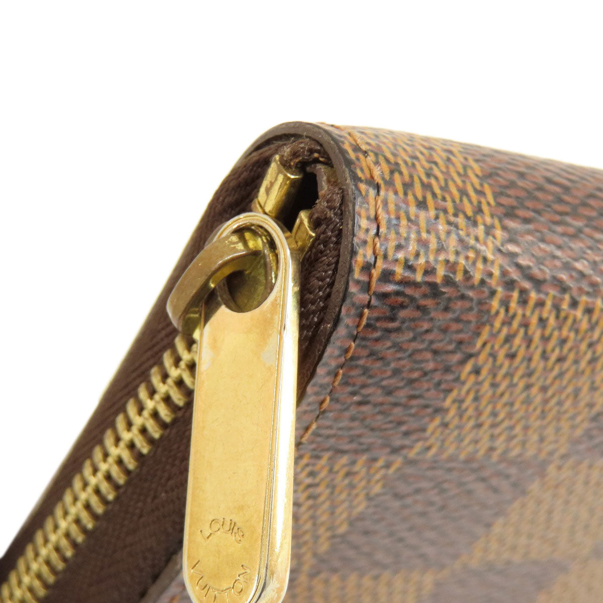 LOUIS VUITTON Coin case N63070 Damier canvas Brown Zippy Coin Purse Damier Ebene Women  d