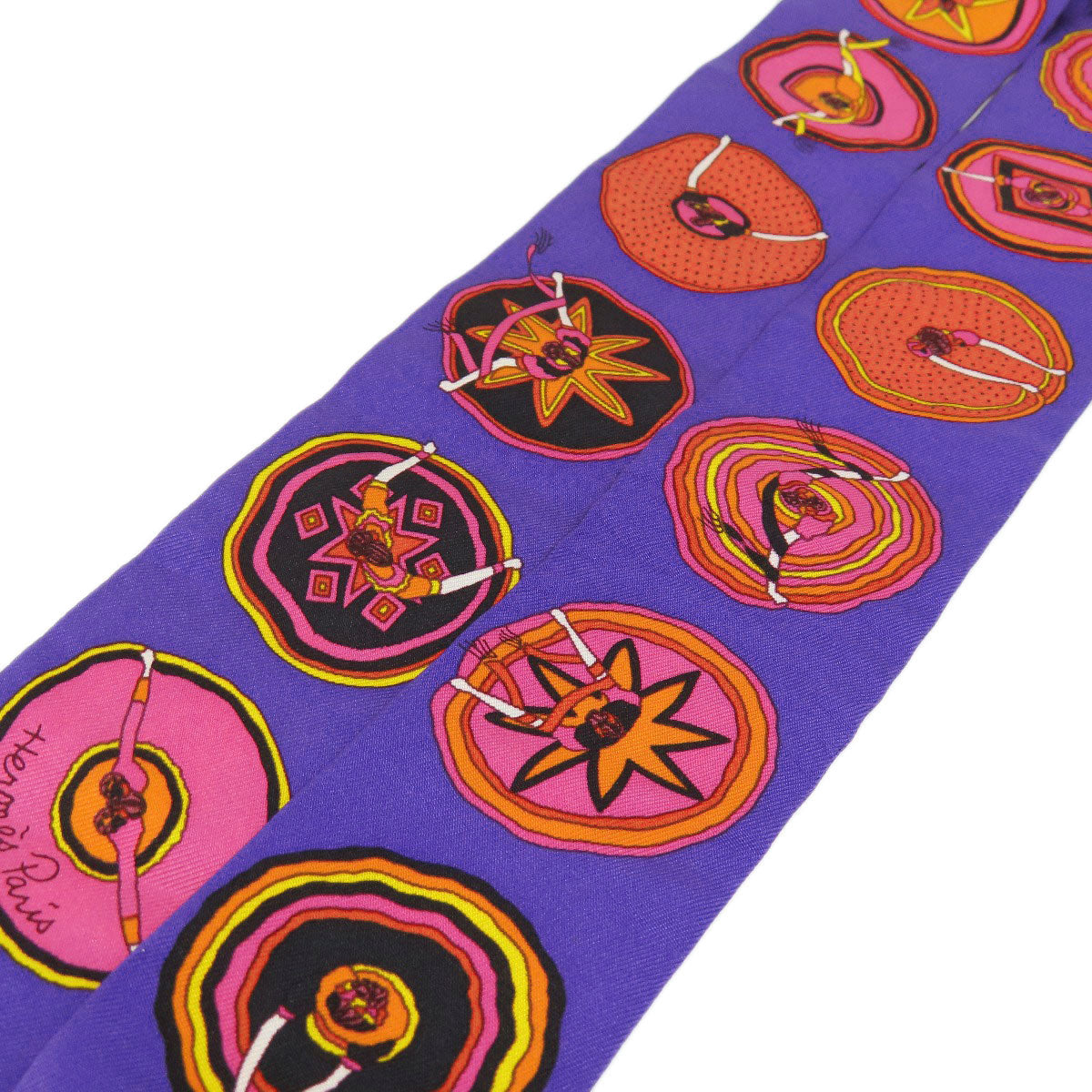 HERMES scarf silk purple Twilly Women  d