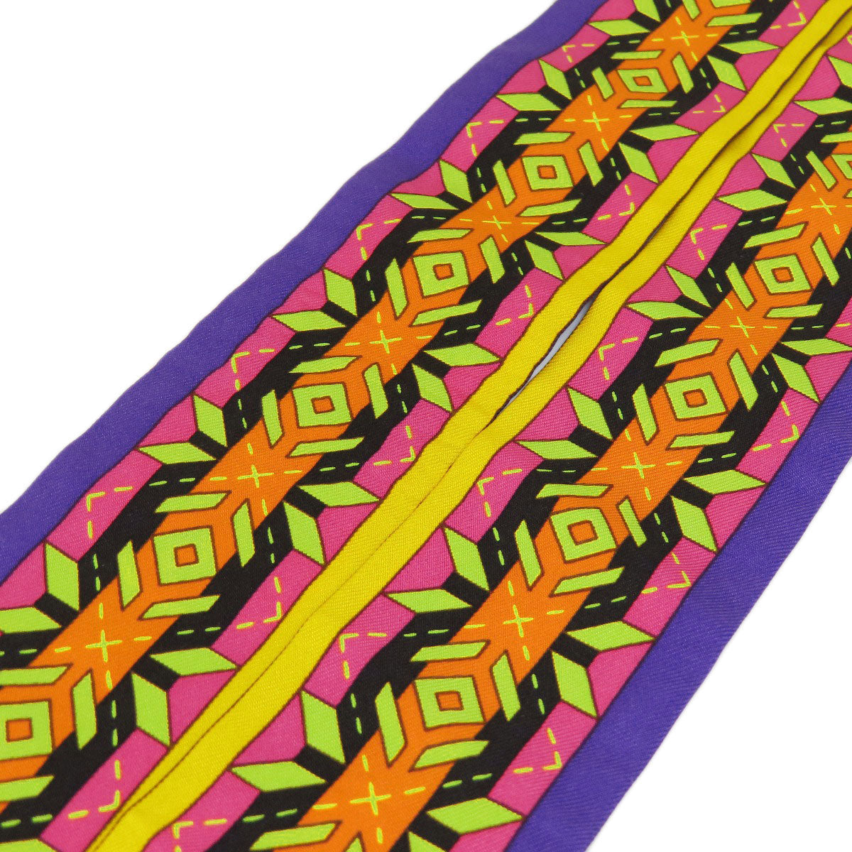 HERMES scarf silk purple Twilly Women  d