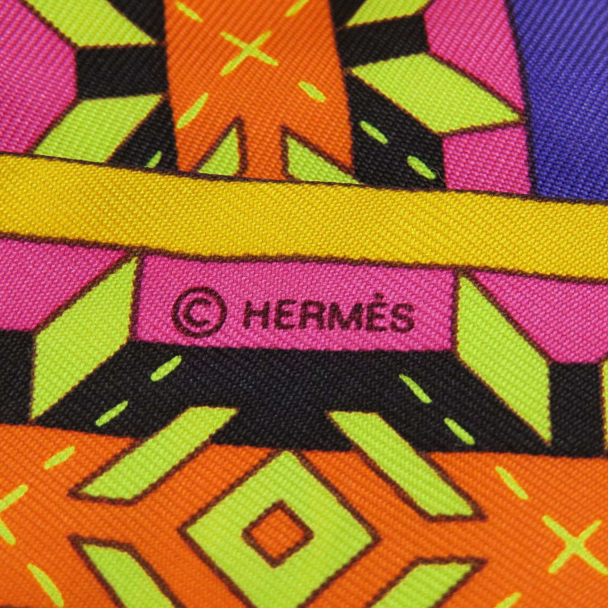 HERMES scarf silk purple Twilly Women  d