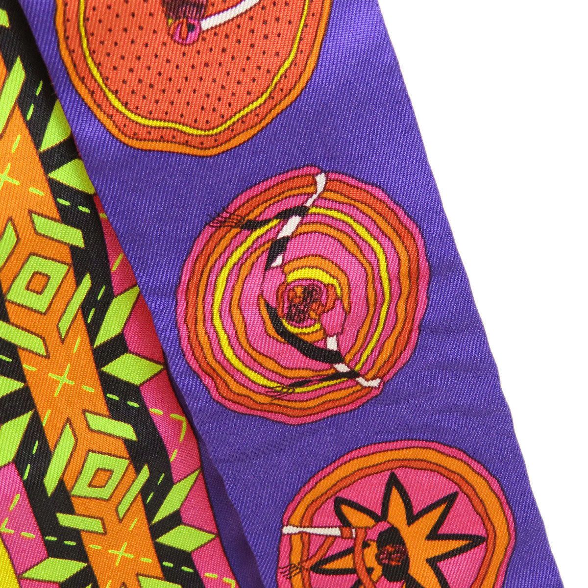 HERMES scarf silk purple Twilly Women  d