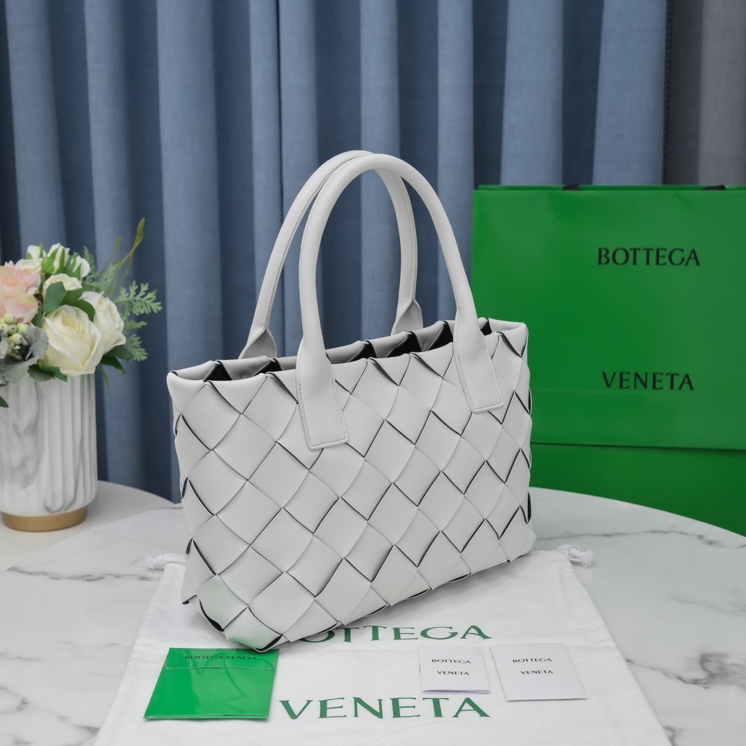 Top Quality Braided Maxi Cava Tote Bag White, For Women, Bags 13.8in/35cm